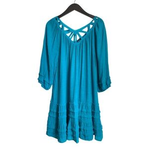 Casual Express Teal Dress Size Large Fairycore Summer Dress Vacation